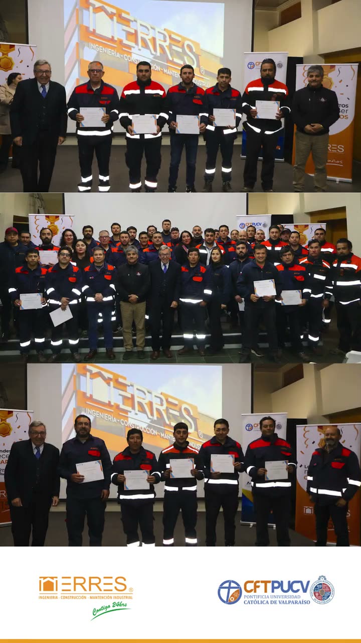 Ceremonia de certificación de la capacitación en Liderazgo y Trabajo en Equipo — ERRES y CFT PUCV